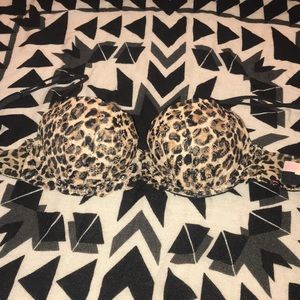 Victoria’s Secret lace cheetah print push up bra